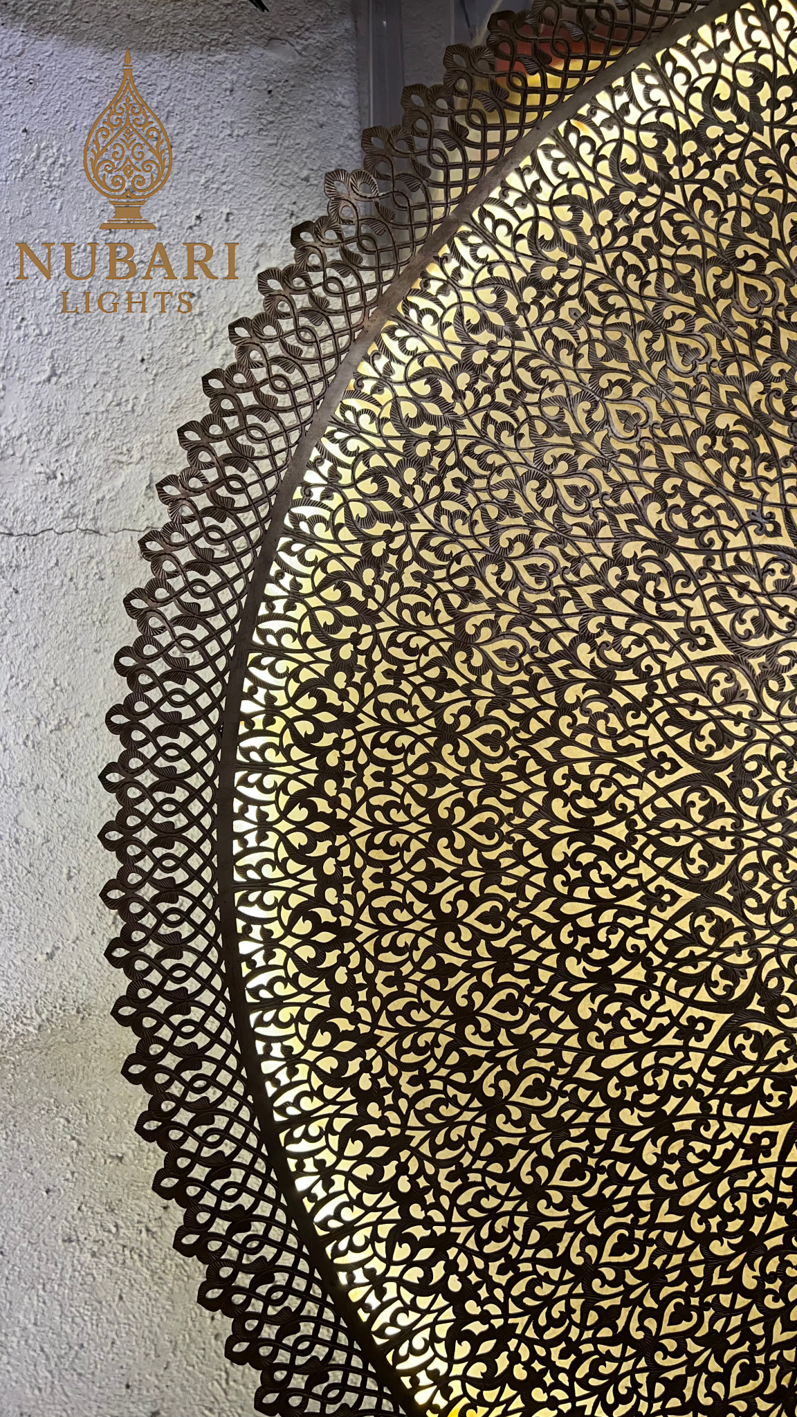 Handmade Moroccan Flush Mount Brass Light – Ceiling Fixture with Oriental Shadow Patterns