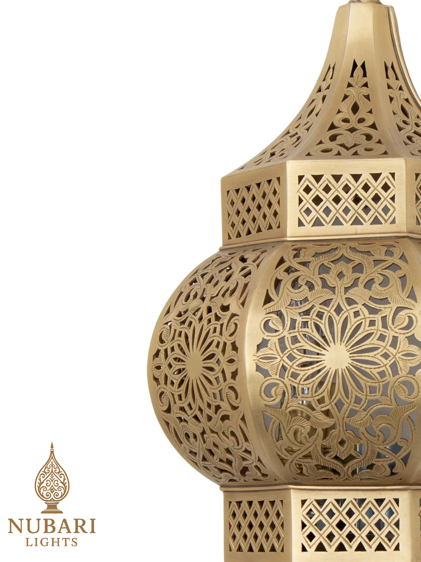 Handmade Moroccan Brass Wall Lantern – Pierced Oriental Sconce