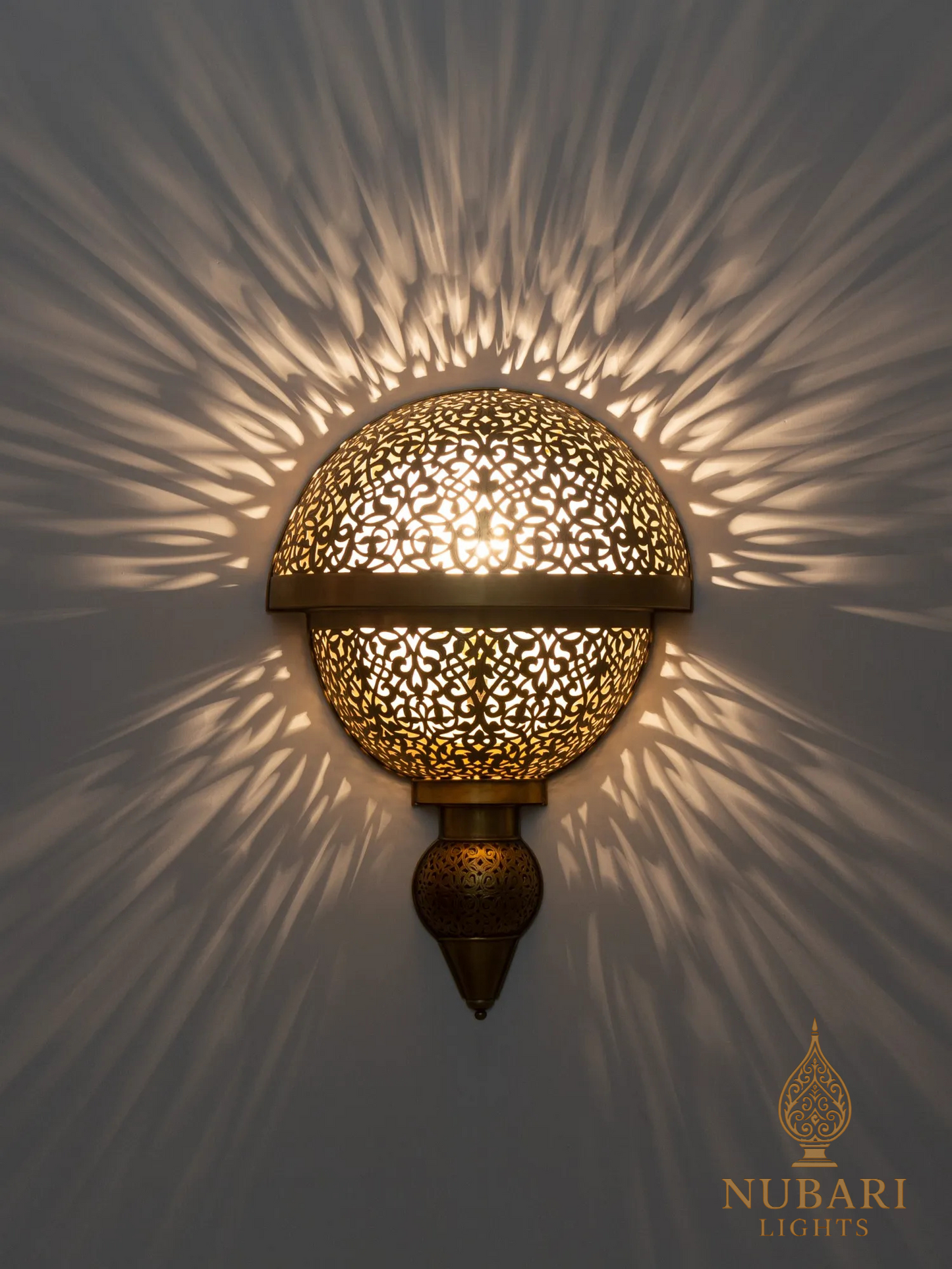 Applique murale marocaine en laiton faite main | Finition antique