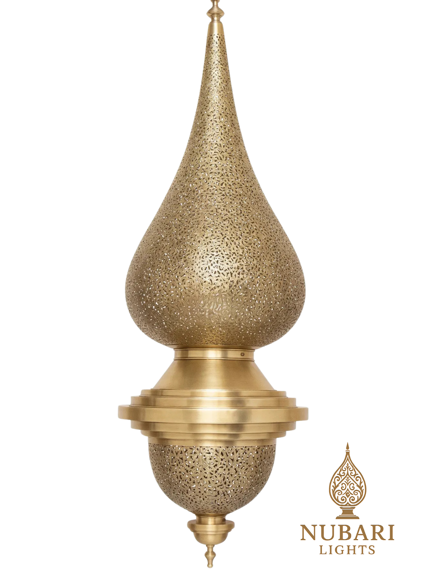 Lahab Handmade Moroccan Brass Pendant – Luxury Statement Chandelier