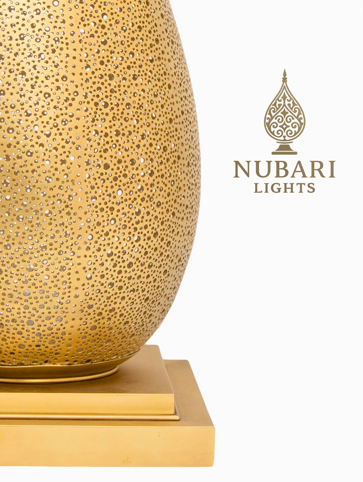 Moroccan Brass Egg Table Lamp – Handmade by Nubarilights