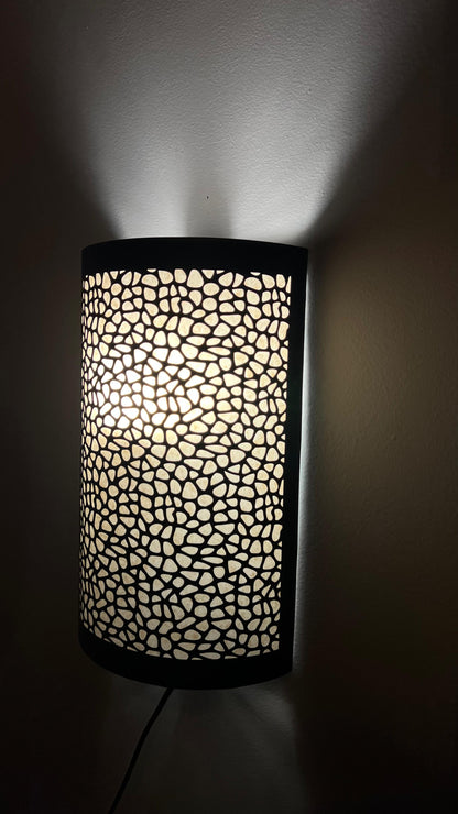 Handmade Moroccan Brass Wall Light – Cylindrical Pierced Sconce