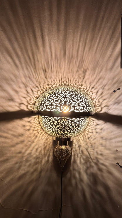 Applique murale marocaine en laiton faite main | Finition antique