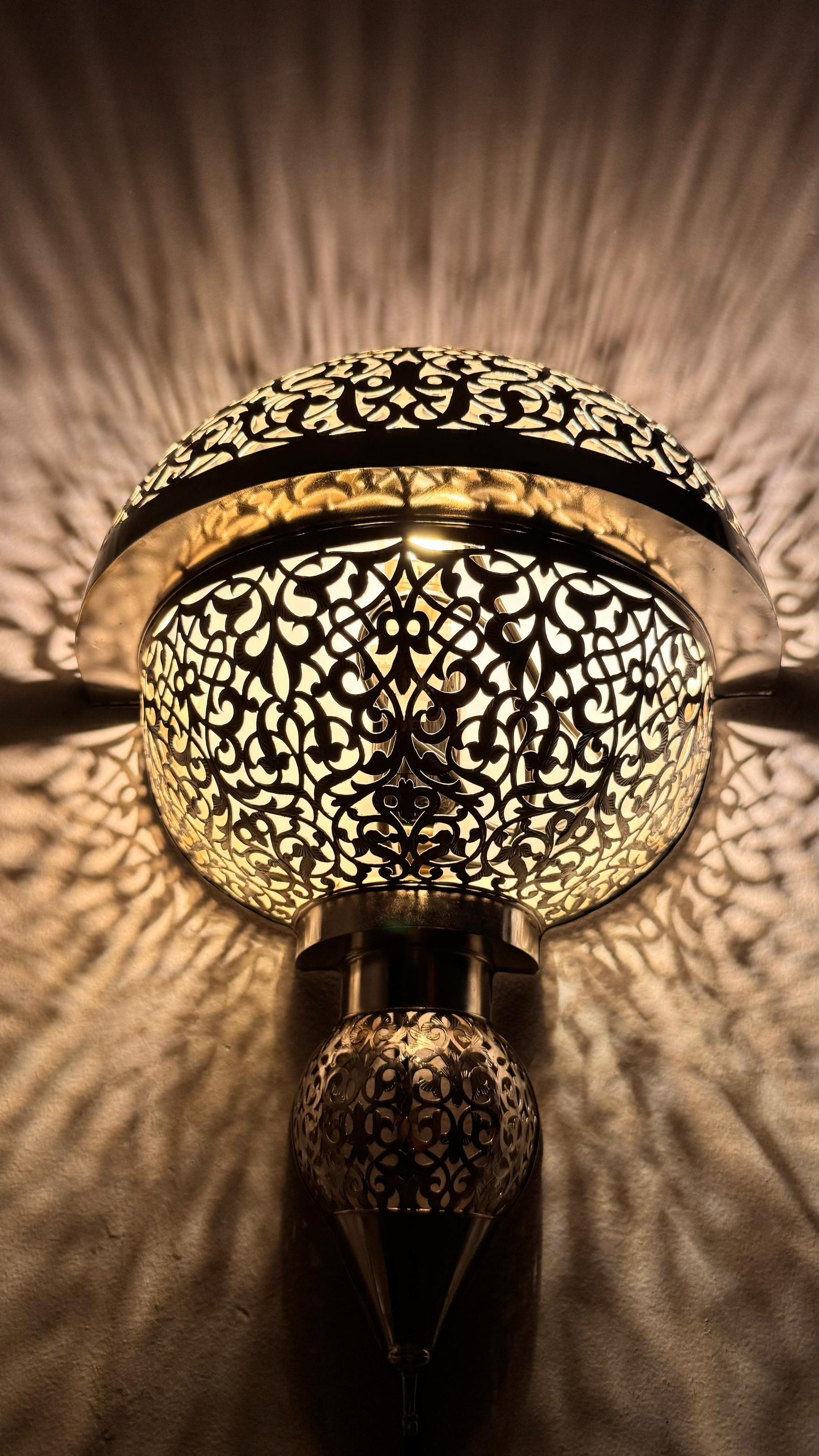 Applique murale marocaine en laiton faite main | Finition antique