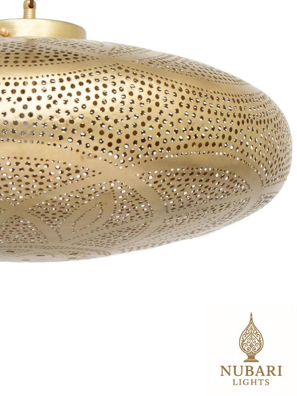 Handmade Moroccan Brass Chandelier – Eye Pattern Pierced Pendant Light