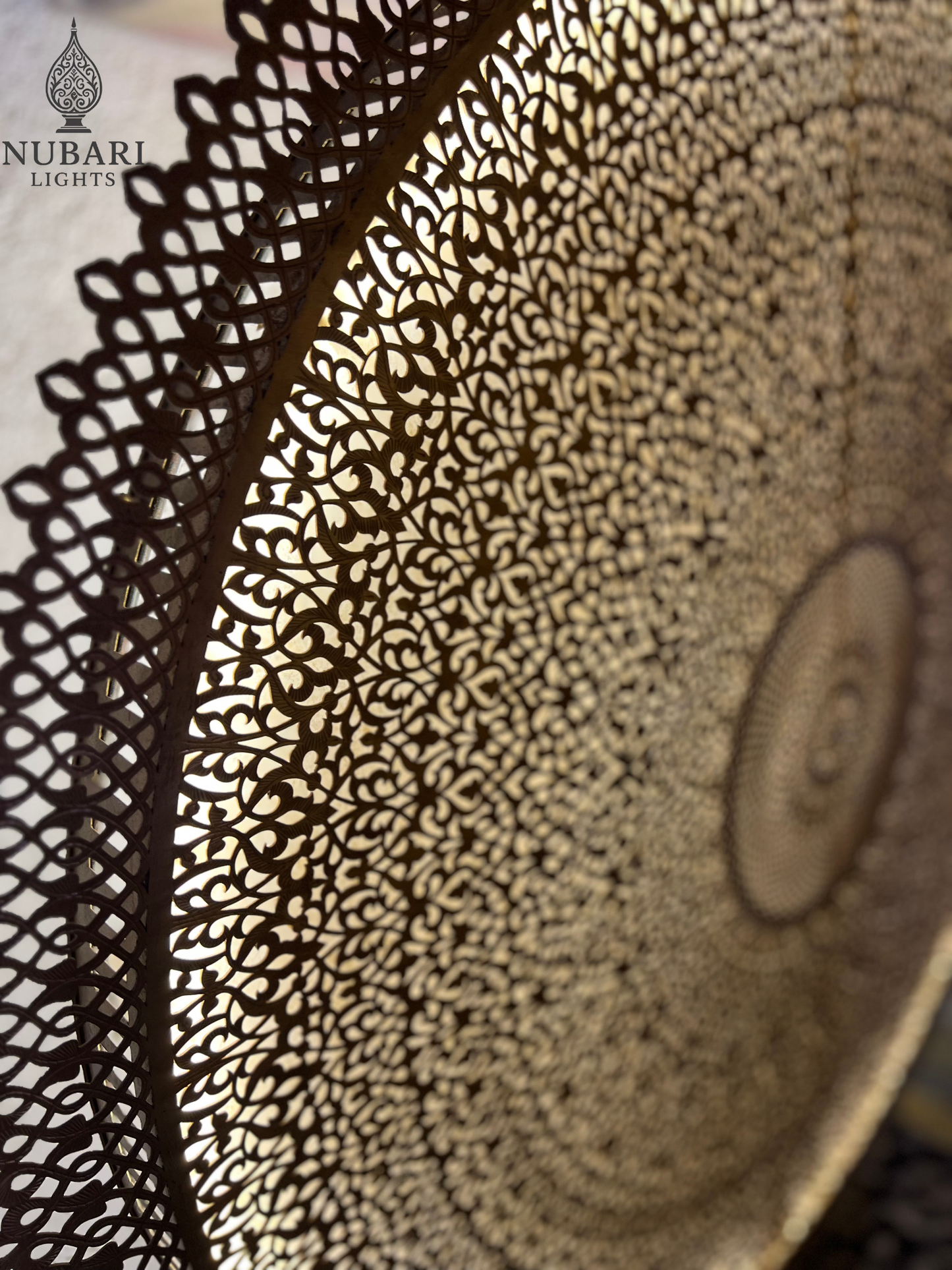 Handmade Moroccan Flush Mount Brass Light – Ceiling Fixture with Oriental Shadow Patterns