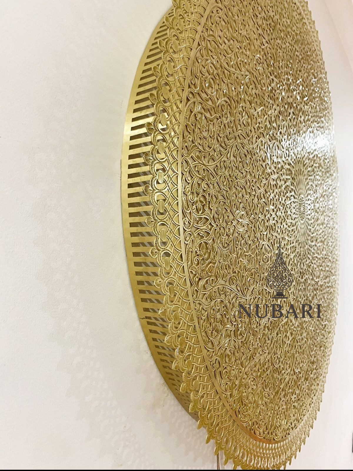 Handmade Moroccan Flush Mount Brass Light – Ceiling Fixture with Oriental Shadow Patterns