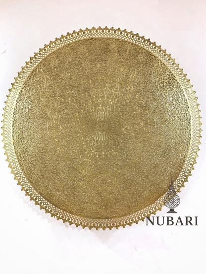 Handmade Moroccan Flush Mount Brass Light – Ceiling Fixture with Oriental Shadow Patterns