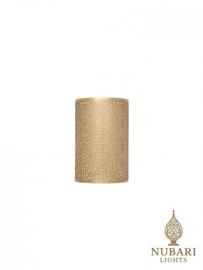 Handmade Moroccan Brass Wall Light – Cylindrical Pierced Sconce