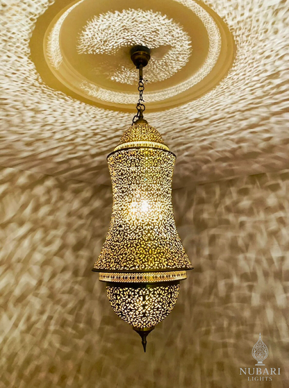 Handmade Moroccan Brass Ceiling Lamp – Oriental Pendant Light