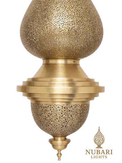 Lahab Handmade Moroccan Brass Pendant – Luxury Statement Chandelier