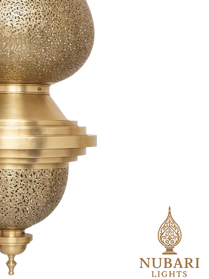 Lahab Handmade Moroccan Brass Pendant – Luxury Statement Chandelier