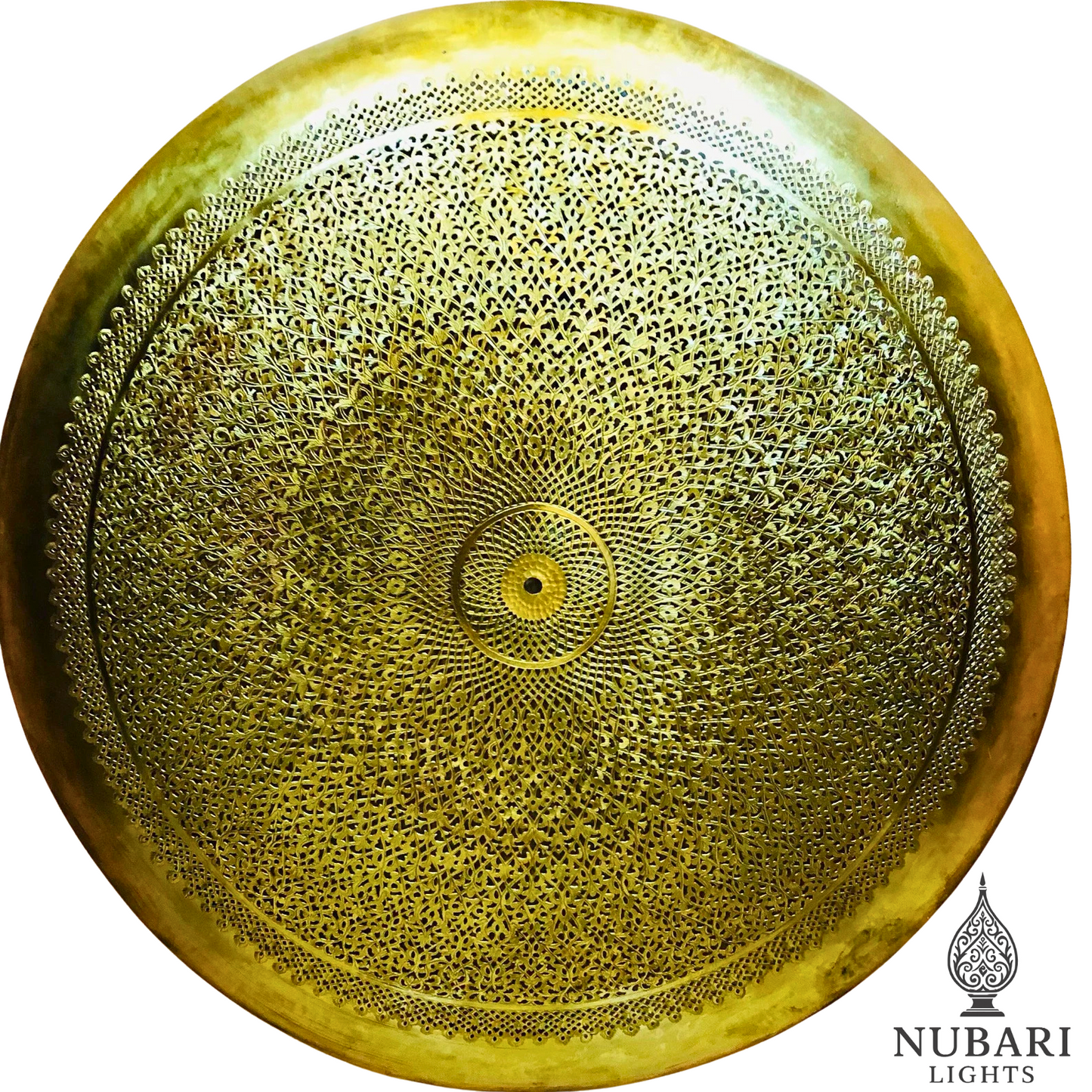 Handmade Moroccan Brass Wall & Ceiling Light – Oriental Round Chandelier