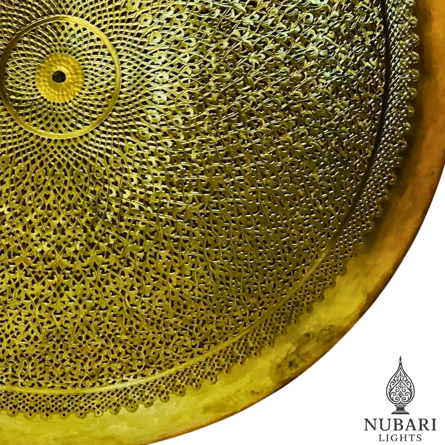 Handmade Moroccan Brass Wall & Ceiling Light – Oriental Round Chandelier