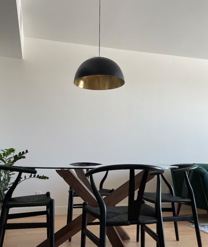 Handmade Moroccan Brass Dome Pendant Light – Bronze Finish