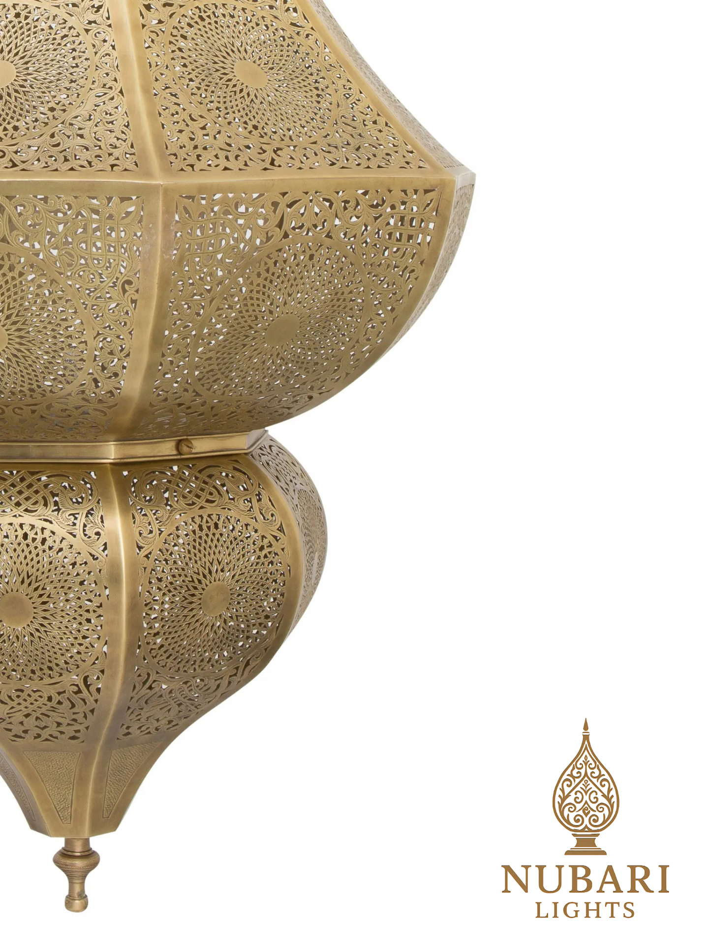 Handmade Moroccan Brass Chandelier – Large Oriental Pendant Light – Pierced Ceiling Lamp – Entryway, Living Room & Hotel Decor