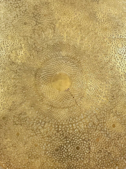 Moroccan Flush Mount Light – Handmade Brass Ceiling Fixture | Round Pierced Design