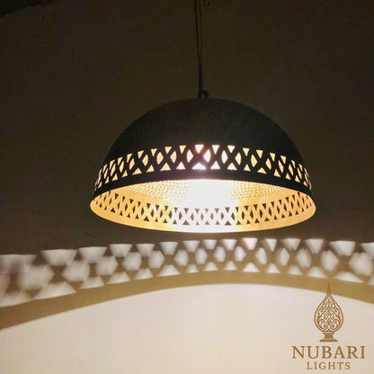 Hammered Brass Dome Pendant Light | Handmade Moroccan Ceiling Lamp | Boho Farmhouse Lighting | Kitchen Island Light Fixture | Brass Chandelier