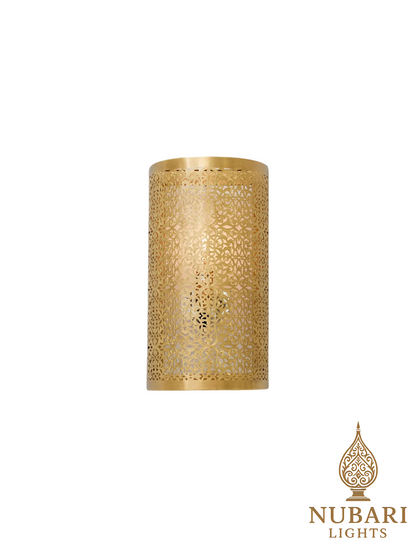 Handmade Moroccan Brass Wall Sconce – Oriental Pierced Light Fixture