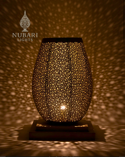 Moroccan Brass Egg Table Lamp – Handmade by Nubarilights
