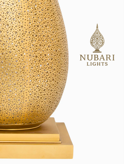 Moroccan Brass Egg Table Lamp – Handmade by Nubarilights