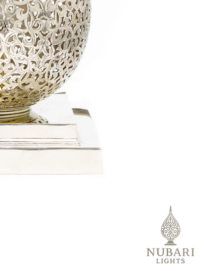 Handmade Moroccan Egg Table Lamp – Brass Pierced Design