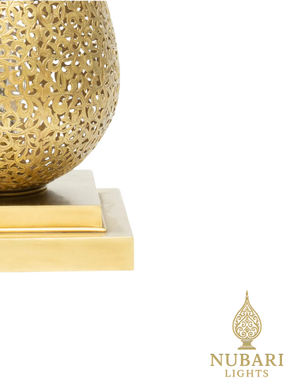 Handmade Moroccan Egg Table Lamp – Brass Pierced Design