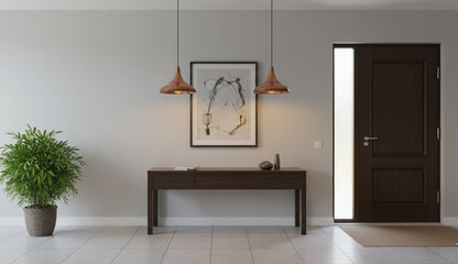 Handmade Hammered Copper Dome Pendant – Rustic Farmhouse Lighting – Moroccan Vintage Ceiling Light