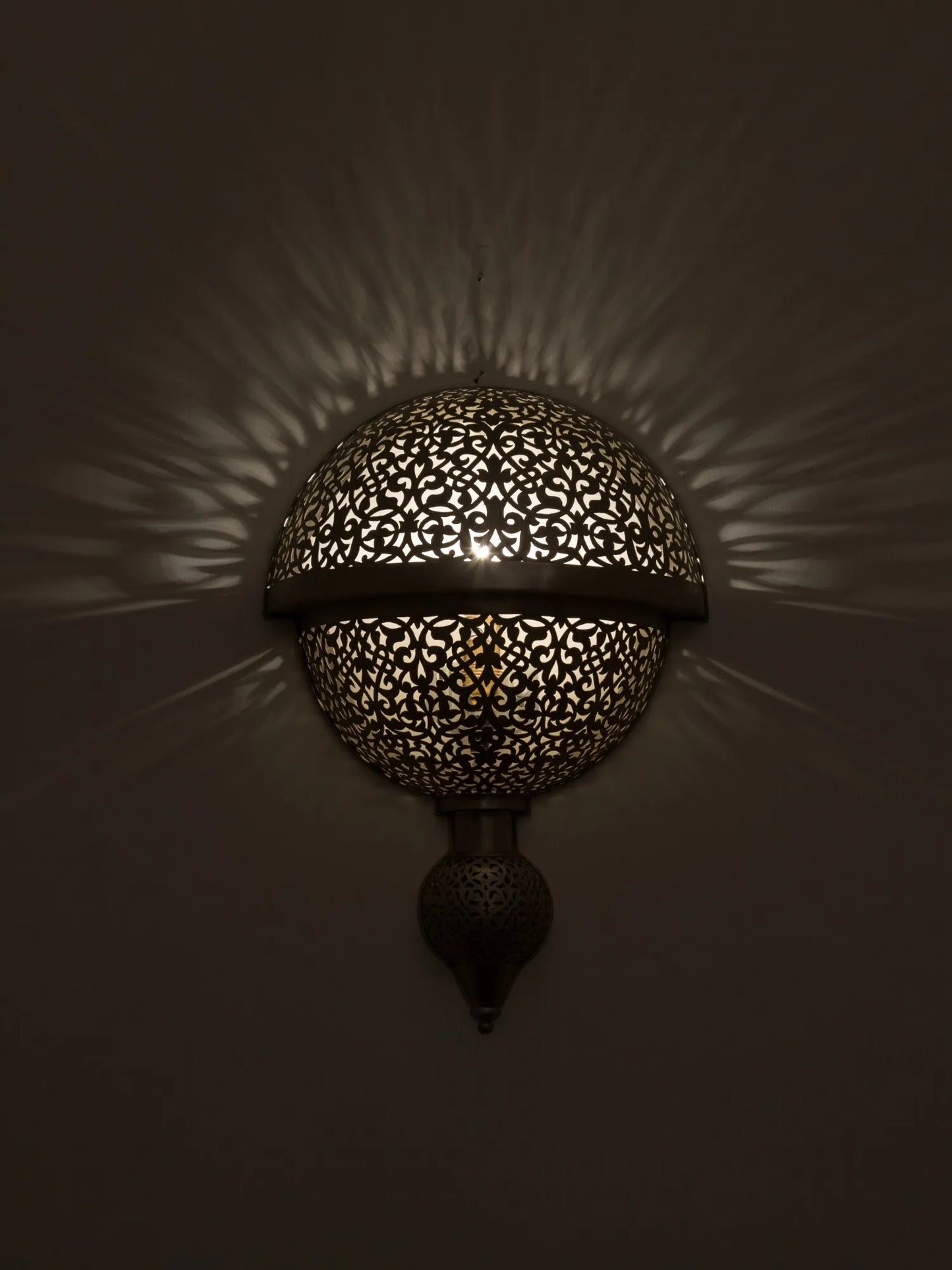 Applique murale marocaine en laiton faite main | Finition antique