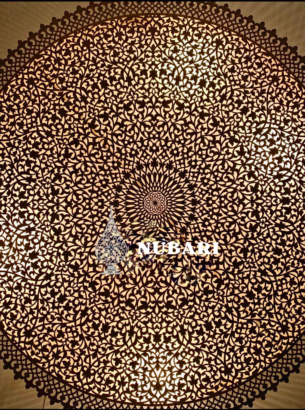 Handmade Moroccan Flush Mount Brass Light – Ceiling Fixture with Oriental Shadow Patterns