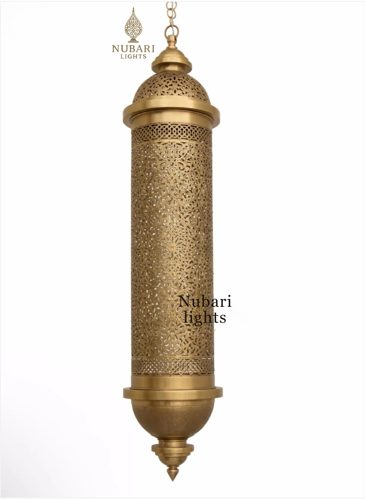 Moroccan Brass Cylinder Pendant Light – Handmade Lighting by Nubarilights