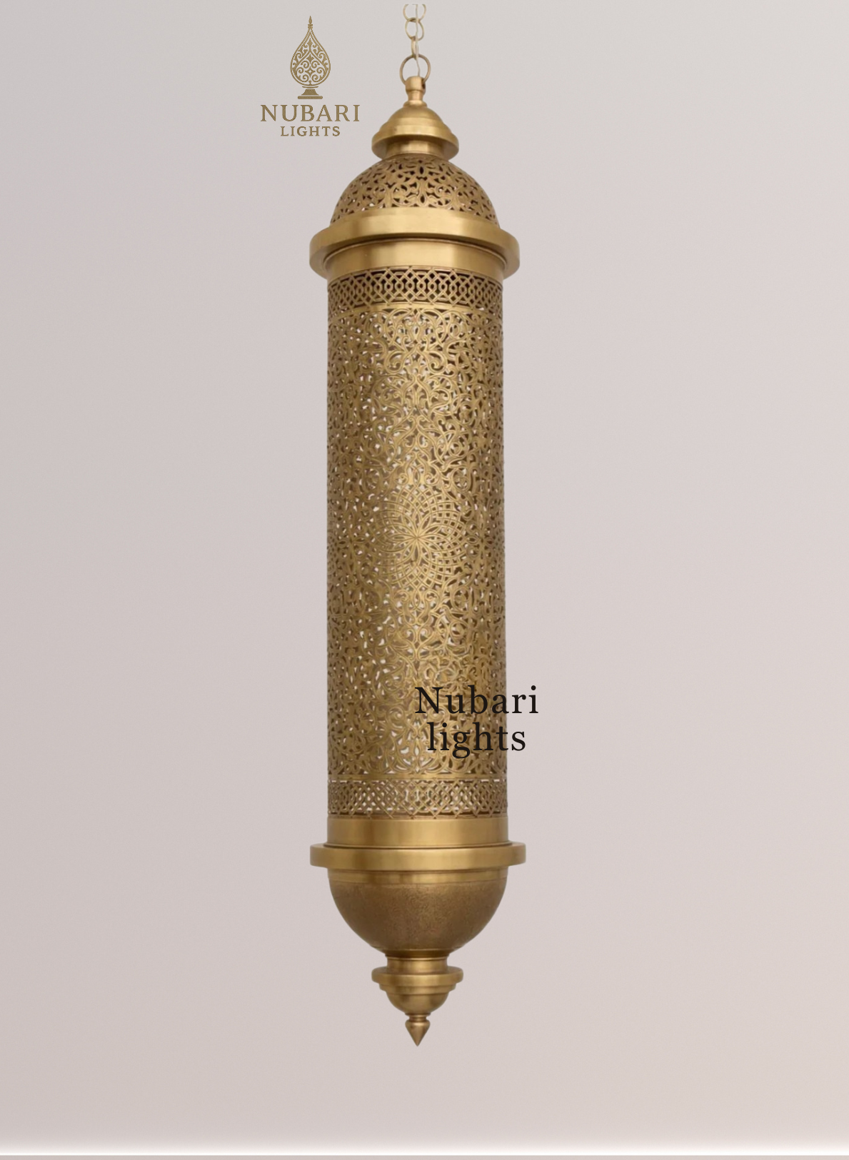 Moroccan Brass Cylinder Pendant Light – Handmade Lighting by Nubarilights