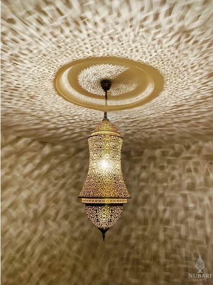 Handmade Moroccan Brass Ceiling Lamp – Oriental Pendant Light