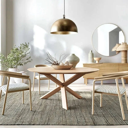 Handmade Hammered Brass Dome Pendant Light – Moroccan Ceiling Fixture