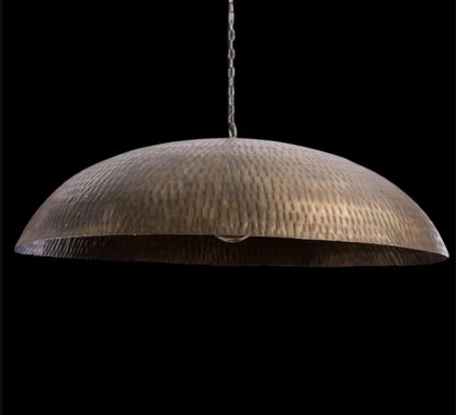 Handmade Moroccan Hammered Brass Pendant Light – Antique Brass Ceiling Fixture